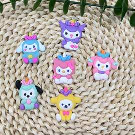 大卡彩色三丽鸥亮面diy奶油胶软胶贴片 手工制作手机壳冰箱贴材料