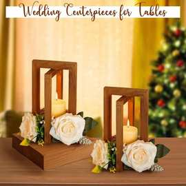 木制蜡烛底座婚礼装饰实木桌面灯笼烛台摆件香薰蜡烛架婚庆花架