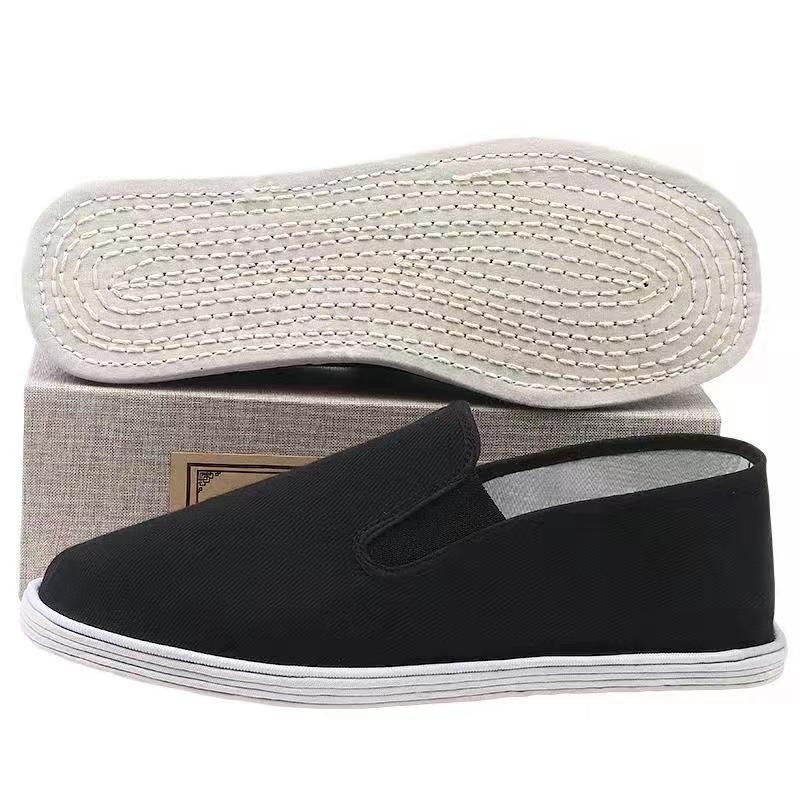 Old Beijing Pure Cloth-Soled Shoes, Thickeneded Soft-Soled Thousand-Layer-Soled Home Shoes, Casual Shoes, Breathable Men's Shoes, Durable