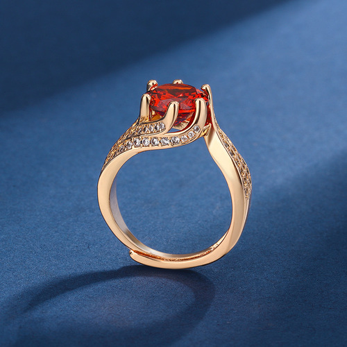 Live new model hot selling 3 carat pigeon egg III love imitation moissanite three rows full of diamond line ring