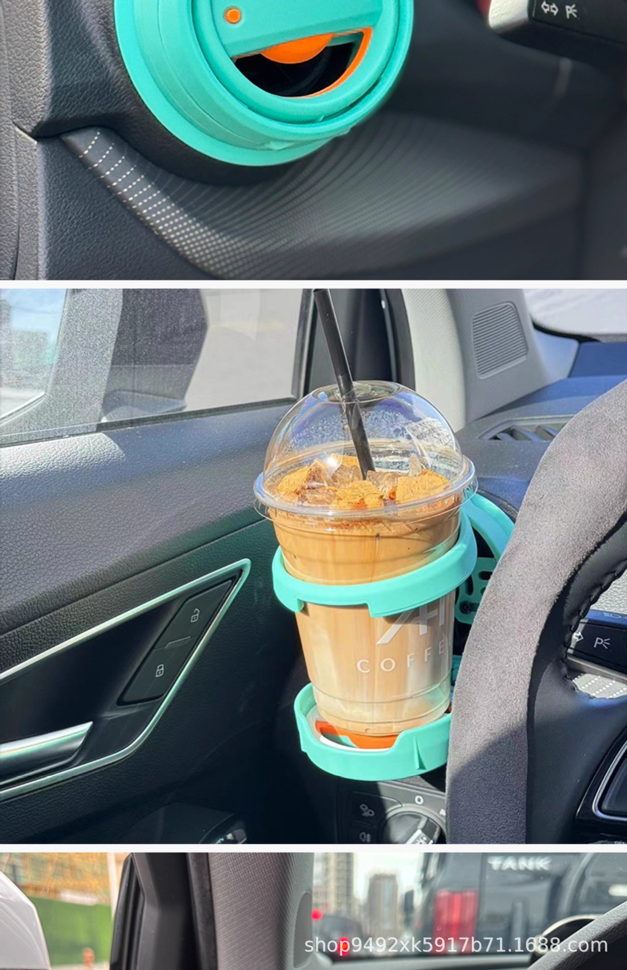 Cross-Border Wholesale Audi A3 A1 Q2L Circular Air Vent Cup Holder Car Modification Foldable and Concealable Model