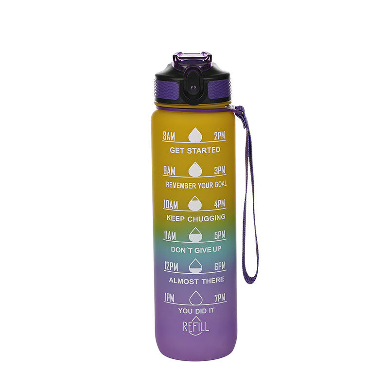 Cross-border Deportes hervidor de agua de plástico taza de gran capacidad de rebote cubierta de paja SK Amazon PC regalo caliente Espacio Taza