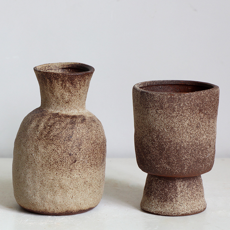 Jarrón de Cerámica para Mesa, Porcelana Vidriada con Acabado Mate para Decoración del Hogar