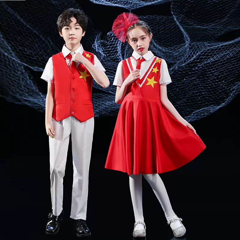 国庆儿童合唱服演出服中小学生朗诵男女童大合唱团红歌表演服服装