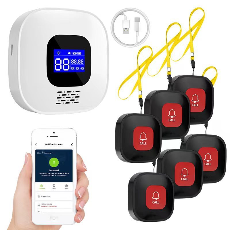 跨境wifi老人呼叫器涂鸦远距离求助报警器sos紧急呼叫按钮手环|undefined
