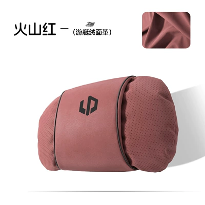 Headrest car interior accessories, headrest - s-model-leather-velvet-volcano-red-zero-gap-headrest-1-piece