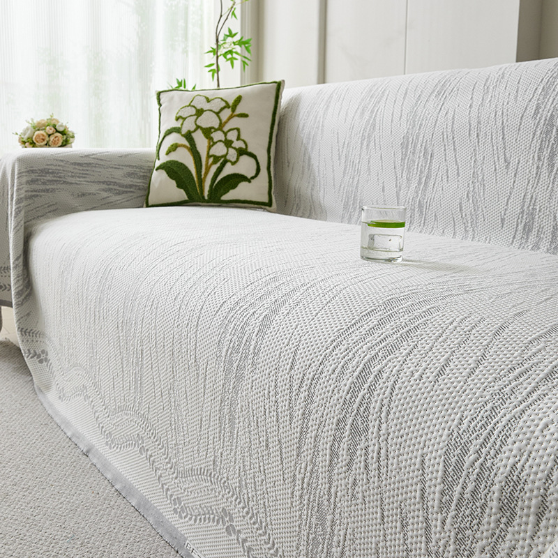Toalla de tela para sofá de seda de hielo con sensación fresca 2025 nueva funda de sofá de verano cubierta de sofá antideslizante estera de liberación de arena