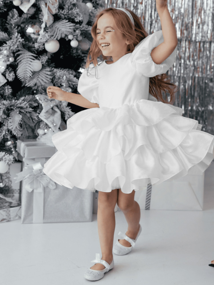 Abito da cerimonia bambina floreale con fiocco stile principessa_voghion.com