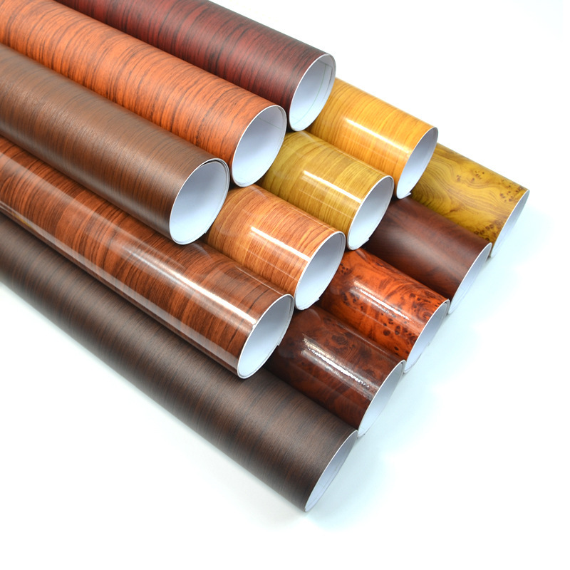 Cross-Border Car Interior Film 1303 Bird's Eye Glossy Peach Wood Grain Sticker Home Central Control Gear Modification Sandalwood