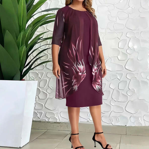summer dress with a round collar