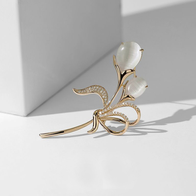 2024 nuevo día de la madre venta caliente broche de ópalo mujer con incrustaciones de diamantes de imitación broche accesorios de ropa joyería image 51