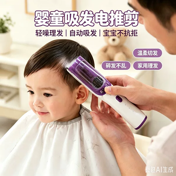 Baby Hair Clipper, Children's Rechargeable Electric Hair Trimmer, Low Noise Baby Hair Clipper, No Hair Stuck, Household Electric Hair Trimmer