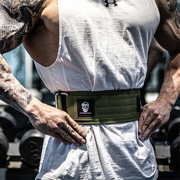 Factory Direct Sales Fitness Training Velcro Nylon Breathable Deadlift Squat Weightlifting Bodybuilding Men's Belt