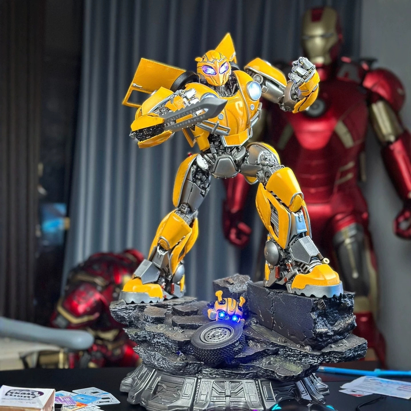 Transformers Bumblebee Movie Version Statue Autobot Private Production Gk Resin Statue Figurine Model Display Piece