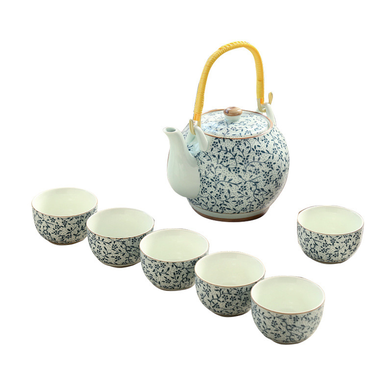 Liliang tetera conjunto de té de gran estilo japonés bandeja de té de cerámica taza de té Mesa hogar gran capacidad 1200 ml