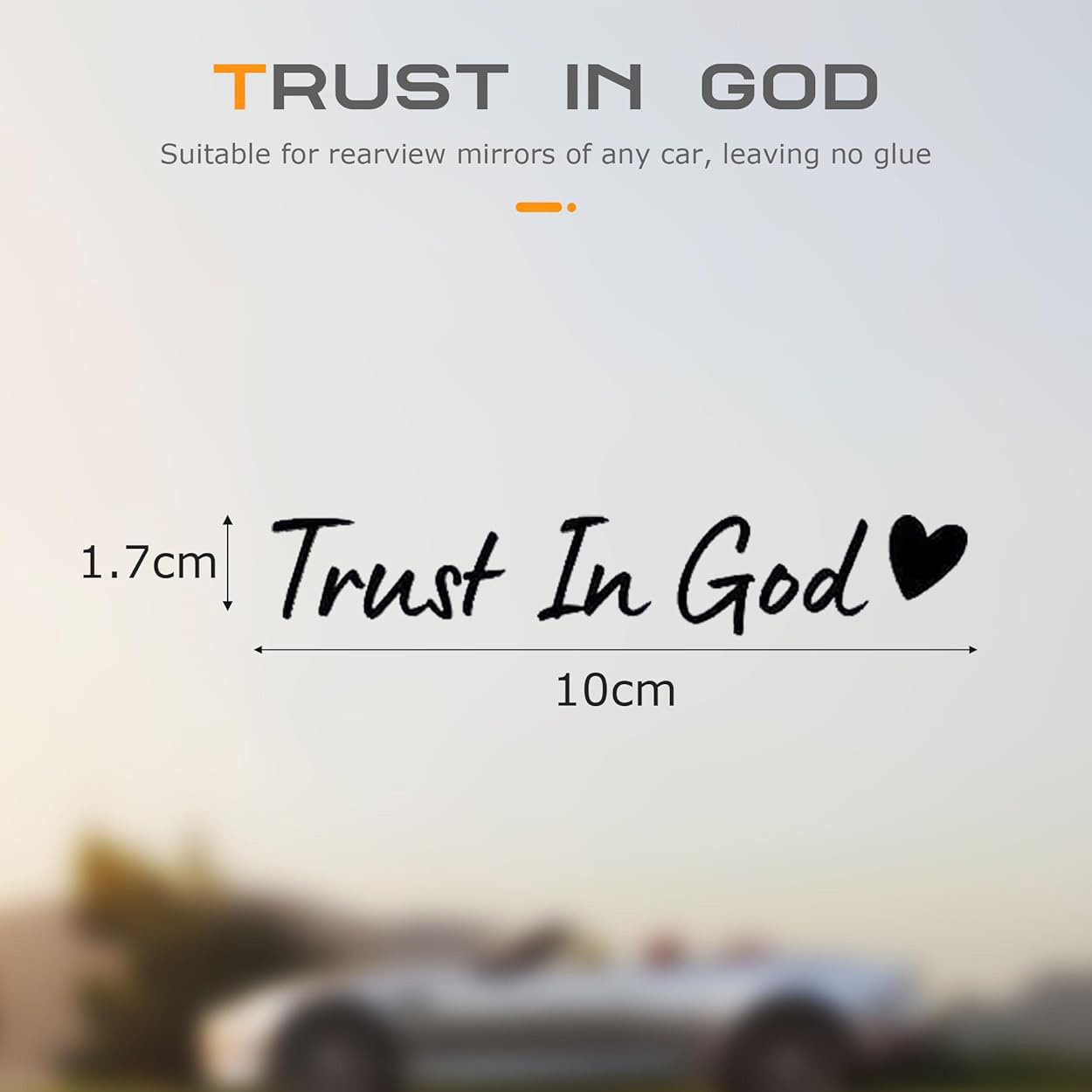 Trust In God Car Stickers, Car Rearview Mirror Letter Stickers_voghion.com