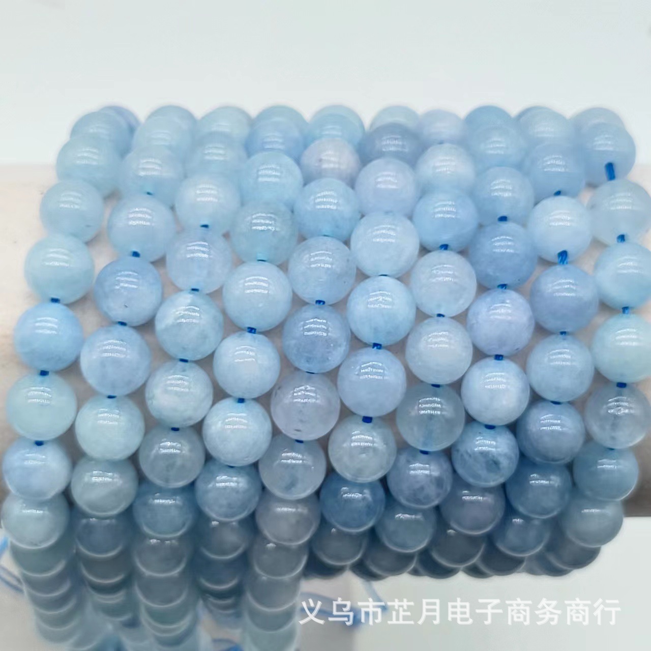 直播代發 優化海藍寶串珠圓珠半成品手鍊項鍊DIY手工飾品配件批發