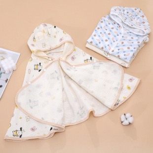 Newborn sunscreen cloak double gauze children summer light breathable baby air conditioning room cotton shawl wholesale