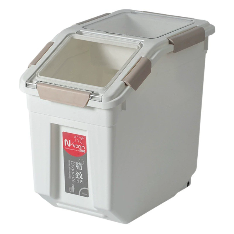 Ведро для хранения корма для кошек Ведро для корма для собак Герметичное ведро Влагостойкий герметичный резервуар Большая емкость Ведро для риса Крупные хлопья Коробка для риса Ведро для хранения зерна домашних животных