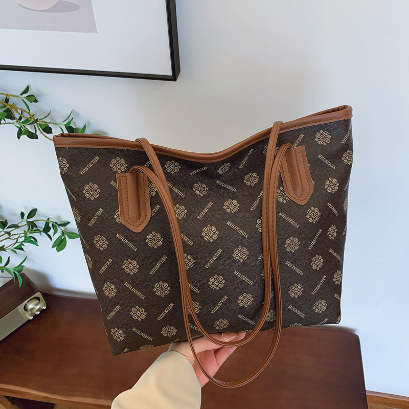 2024 nuevo bolso de impresión de gran capacidad, bolso de mano casual versátil, bolso de hombro de viaje de alta calidad