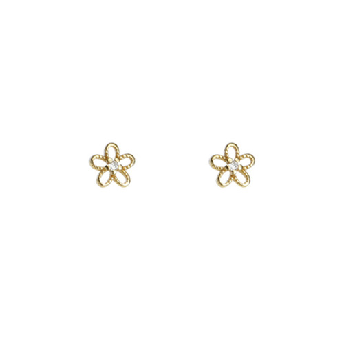 Golden 925 Silver Earrings for Women -  New Trendy Minimalist Small and Elegant Cold Style Silver Earring Accessories