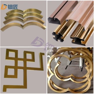 不锈钢异形装饰件 弧形装饰条拉弯不锈钢片激光切割U型槽包边折弯