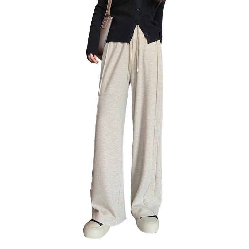 Pantalones de Pierna Ancha de Estilo Nuevo para Mujer, Primavera y Otoño 2026, Pantalones Largos Drapeados, Pantalones Rectos Holgados y Relajados, Pantalones de Cintura Alta que Estilizan la Figura image 1