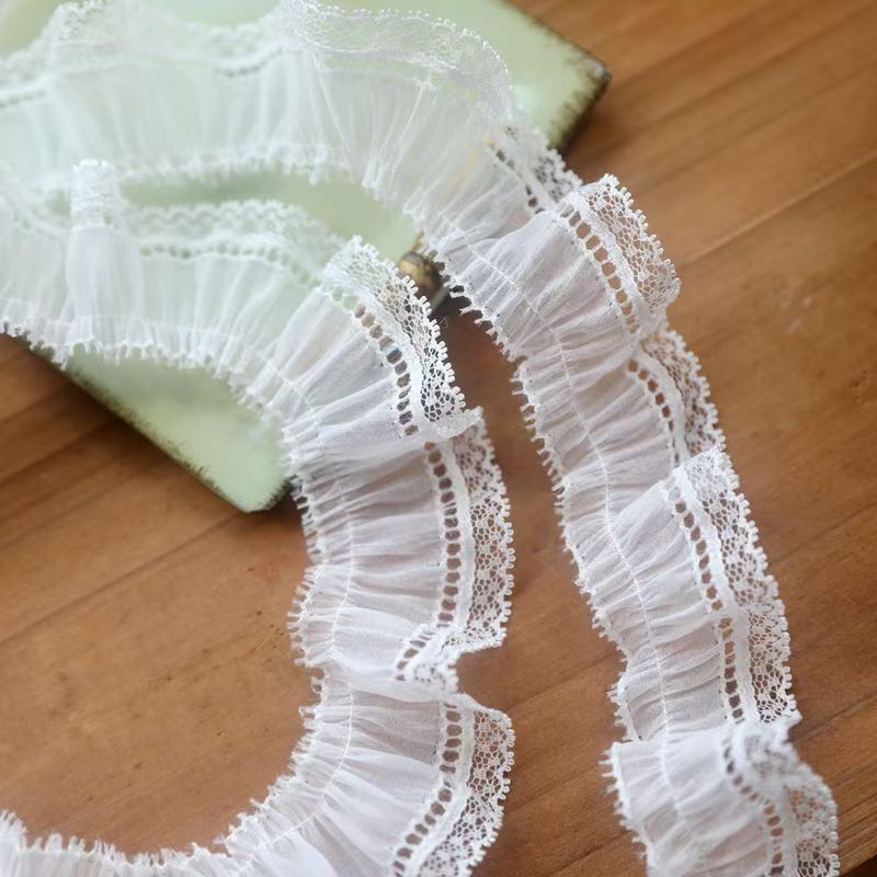 优质褶皱蕾丝花边DIY 娃衣 桌布 洋装 衣服 布艺 洛丽塔 装饰辅料|undefined