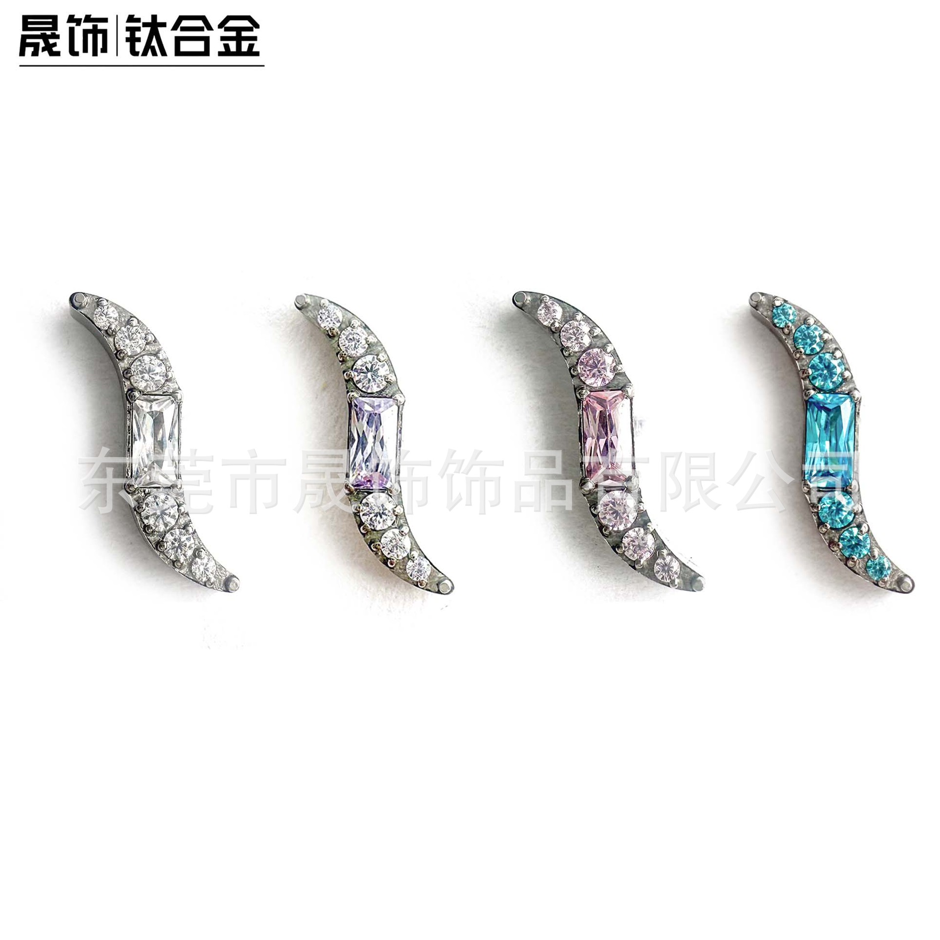 F136 Titanium 飞镖 Ear Stud Studded Cubic Zirconia Helix Cartilage Stud G23 Implant Grade Titanium Internal Thread Labret Stud Piercing Jewelry