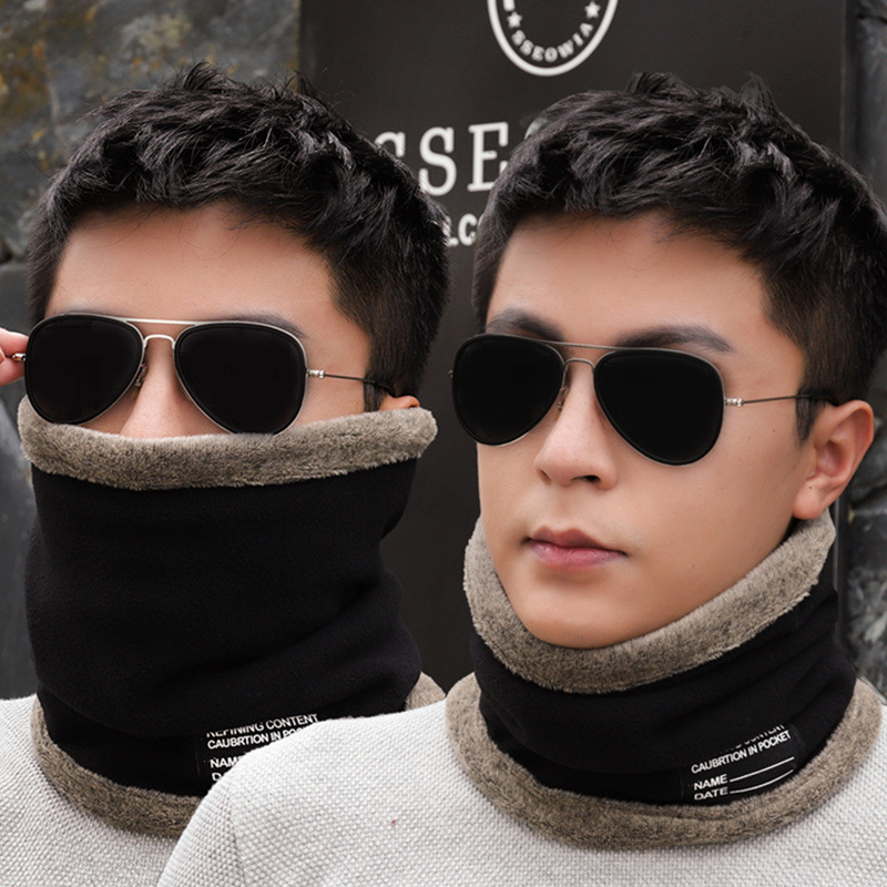 Neck Warmer Scarf Hat for Men and Women, Neck Protection, Windproof and Warm for Autumn and Winter, Korean Style Trendy Cycling Scarf