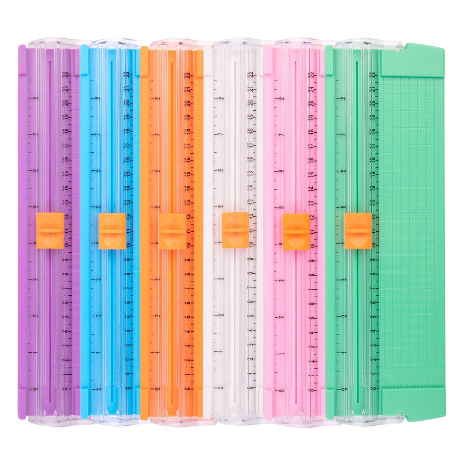 Cortador de papel portátil pequeño en stock para estudiantes, cortador de papel para diario hecho a mano, cortador de papel para origami infantil A5 al por mayor