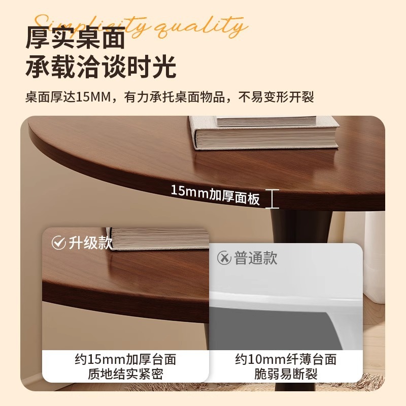 Mesa de centro, mesa de negociación de ocio, combinación de mesa y silla, sala de estar, mesa lateral para el hogar, mesa de café, balcón simple de tulipanes, mesa redonda pequeña