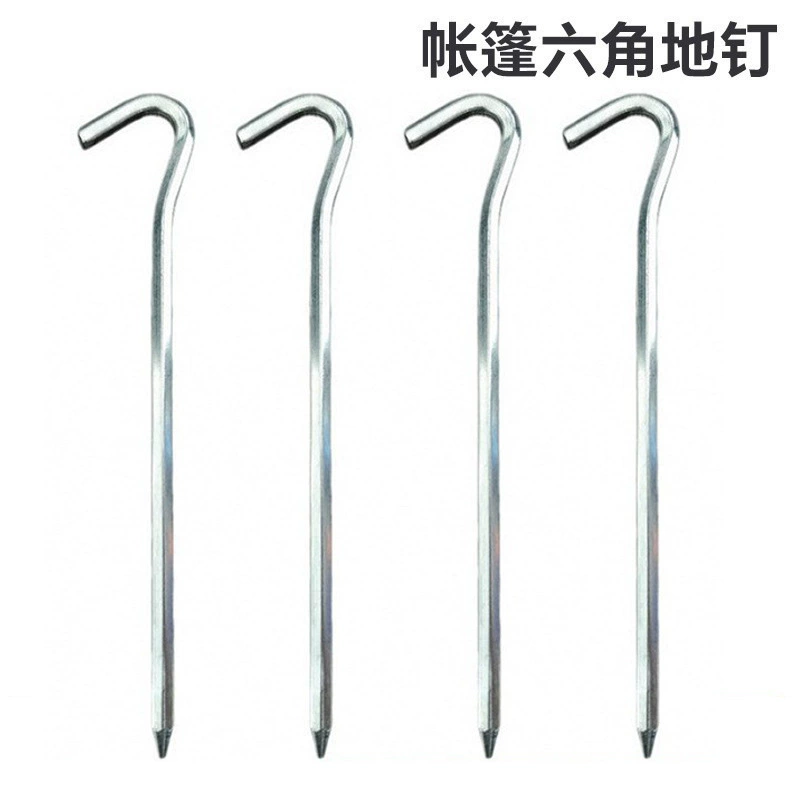 Колышки для палатки, шестигранные колышки, 7-образные колышки, колышки для палатки из алюминиевого сплава, гвозди для кемпингового коврика, аксессуары для навеса