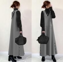 现货日系新款 拼接长袖连衣裙