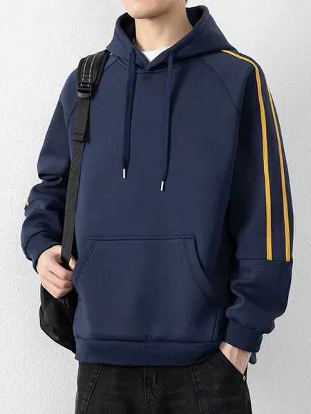 New Hooded Sweatshirt Casual Sports Sweatshirt Men's Hooded Spring and Autumn Splicing Hooded Sweatshirt Men's Versatile Sweatshirt Trendy