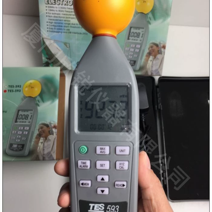 Детектор электромагнитного излучения TES593 TES-593 Высокочастотный измеритель интенсивности излучения электромагнитных волн мобильного телефона