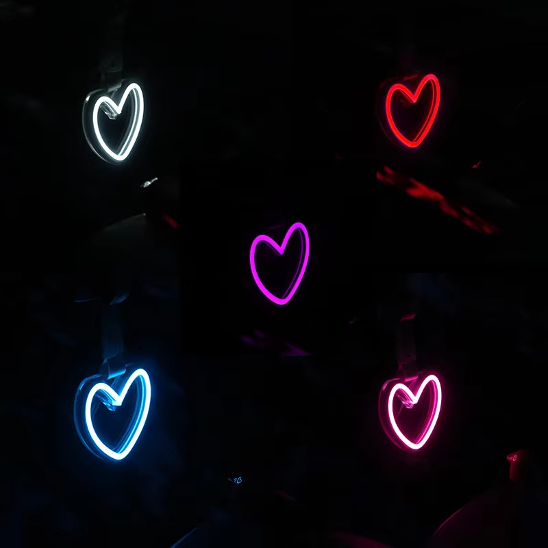 Nuevo automóvil de batería LED decoración interior amor lámpara de atmósfera lámpara de ventana de luz de atmósfera