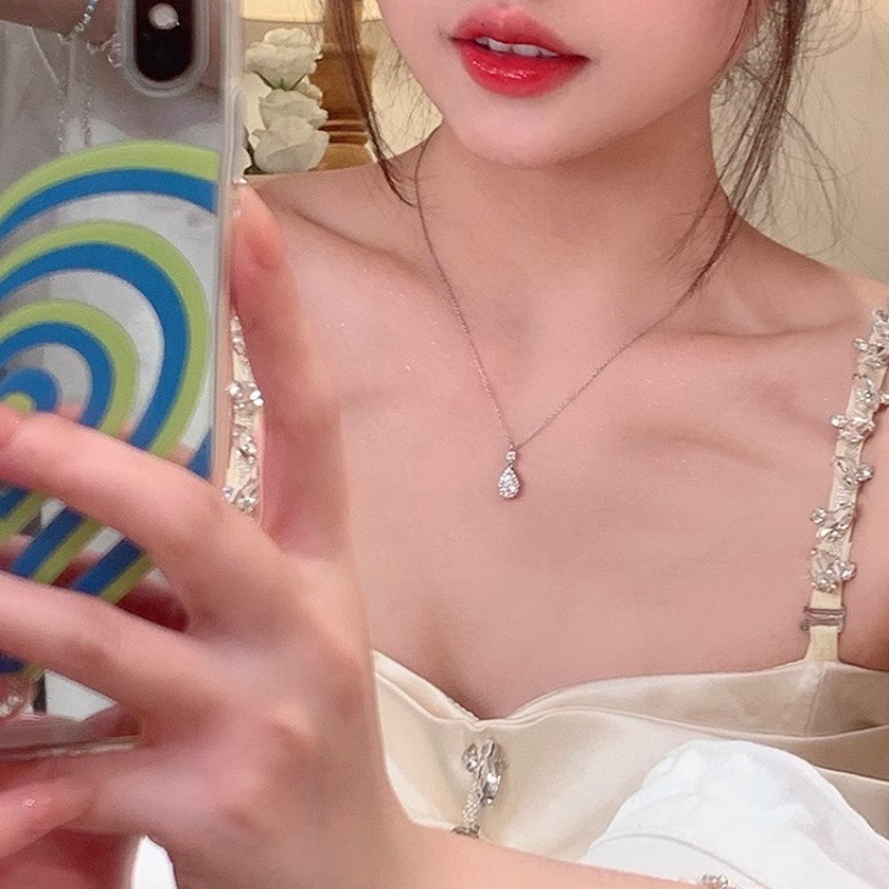 人鱼之泪轻奢水滴项链女2025新款ins小众设计感网红同款气质颈链|undefined