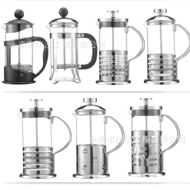 Francés de acero inoxidable olla a presión fabricante de té cafetera tetera de café Fabricación de té leche burbuja puesto de suministro image 6