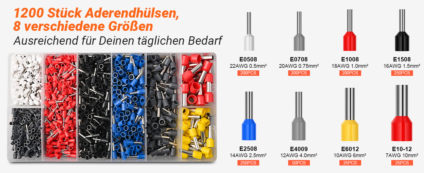 Crimpzangen Aderendhülsen Set