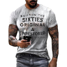 2021跨境外貿新款男裝 休閑圓領短袖數碼印花修身歐美個性男式T恤