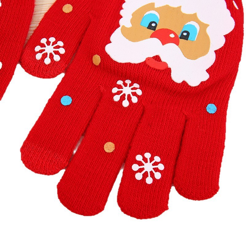 2025 クリスマスギフトニット手袋工場スポット卸売プリントタッチスクリーン手袋クロスボーダー専用手袋|undefined