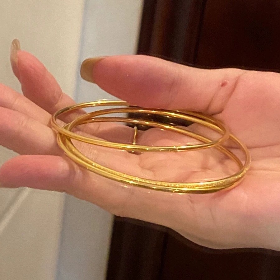 Jindian Same-style Three-generation Three-generation Three-generation Bracelet Women's Superior Sense Two-light One-sand Long-standing Color-free All-_voghion.com