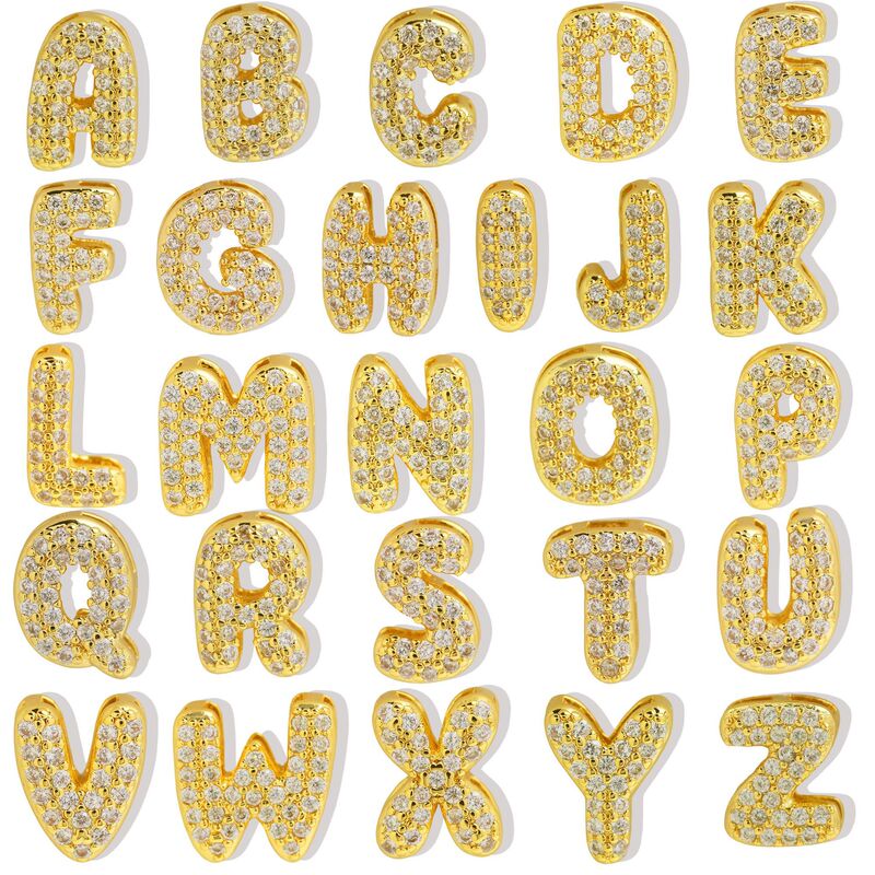 Cross-Border Hot Selling Mini Bubble Feeling DIY Combination Name 26 English Letters Bracelet Pendant Accessories Etsy