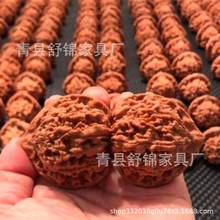 厂家直供文玩核桃地摊文玩核桃手把件配对麒麟纹练手E18