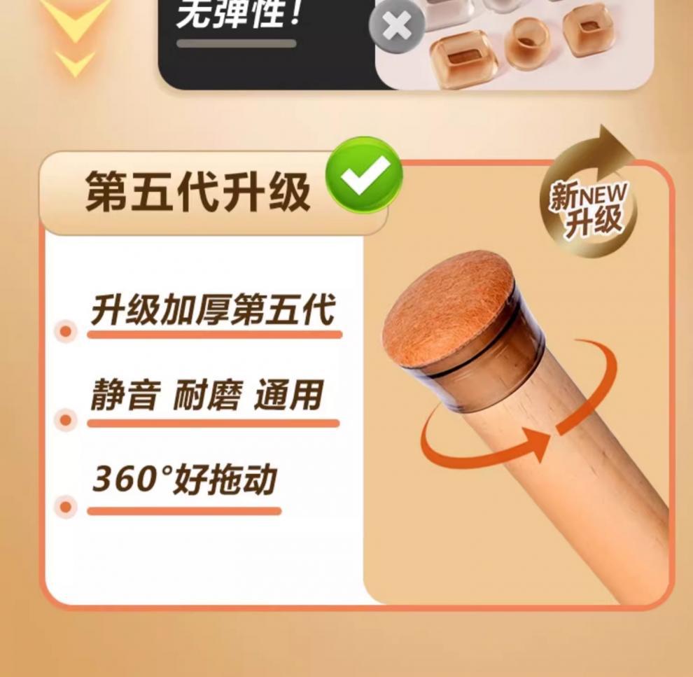 Silent Chair Leg Pads, Thickened and Wear-Resistant, Dining Table Leg Covers, Table Leg Protectors, Silicone Covers for Table Legs and Stool Legs, Chair Leg Covers
