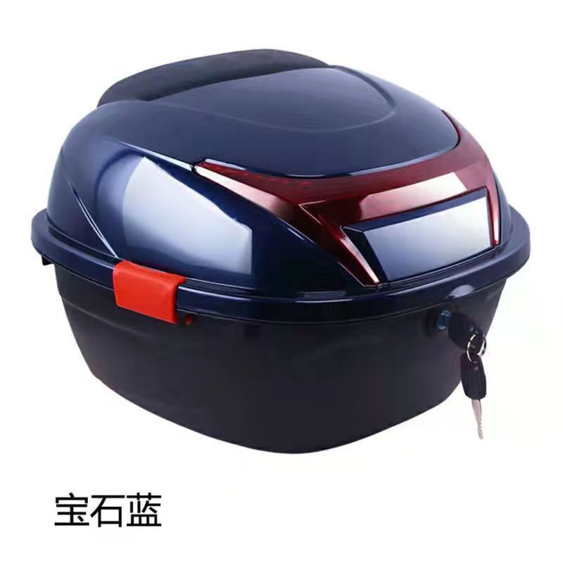 电动车后备箱摩托车尾箱大号加厚通用电瓶车防抖踏板储物箱工具箱|undefined