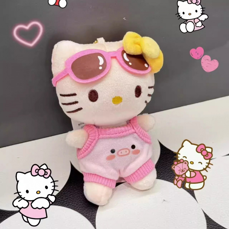 水泳リング黒革ハローキティペンダントかわいいスクールバッグバッグ人形人形小物ぬいぐるみガールフレンド用|undefined
