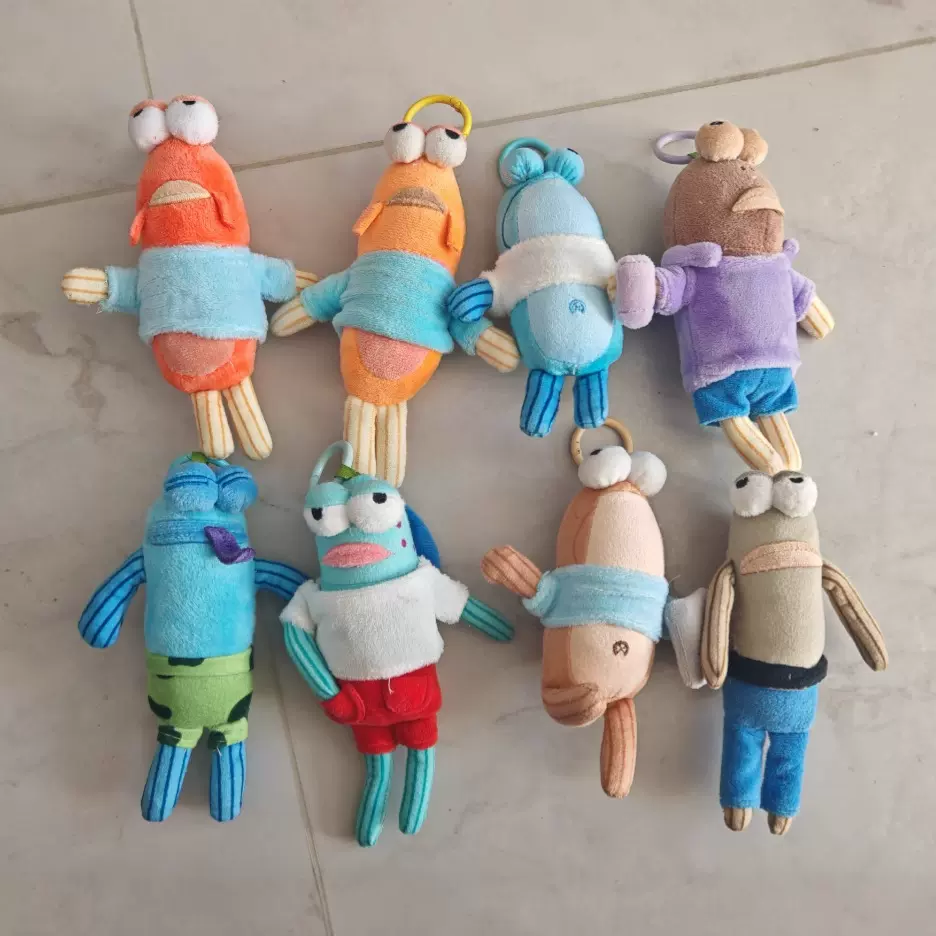 比奇堡的居民们盲盒海绵宝宝潮玩周边呆呆小丑鱼搞怪毛绒公仔挂件