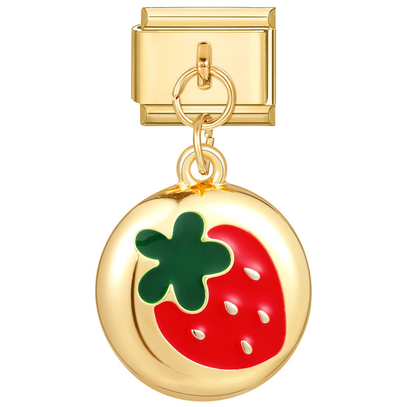 Gold base-round strawberry